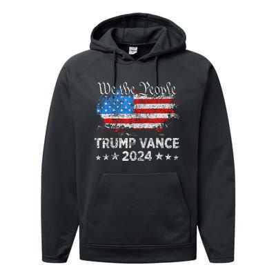 Trump Vance 2024 President Trump Supporter Reelection Performance Fleece Hoodie