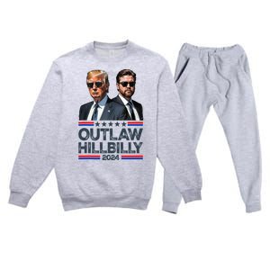 Trump Vance 2024 Outlaw Hillbilly Premium Crewneck Sweatsuit Set