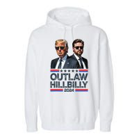 Trump Vance 2024 Outlaw Hillbilly Garment-Dyed Fleece Hoodie