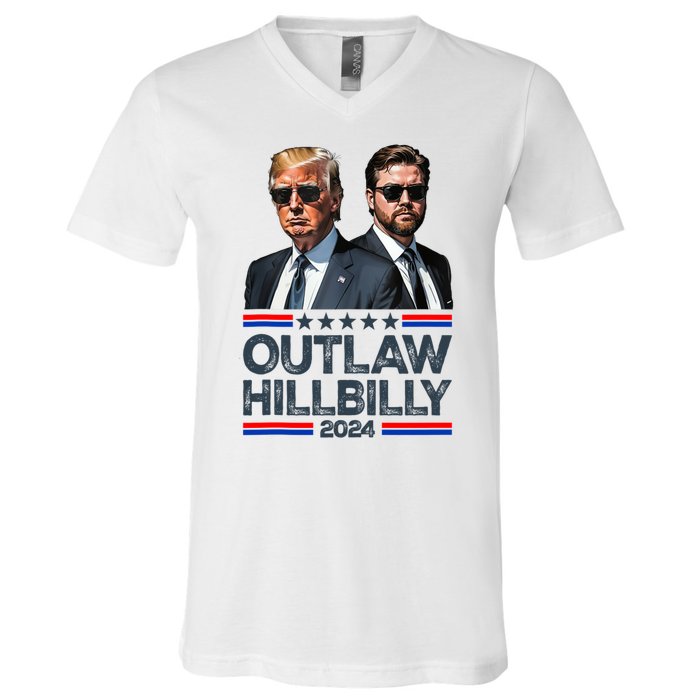 Trump Vance 2024 Outlaw Hillbilly V-Neck T-Shirt