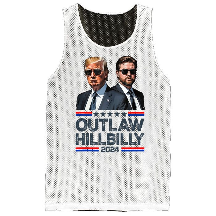 Trump Vance 2024 Outlaw Hillbilly Mesh Reversible Basketball Jersey Tank