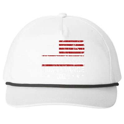 Trump Vance 2024 President Trump Usa Flag Election Snapback Five-Panel Rope Hat