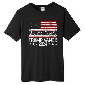 Trump Vance 2024 President Trump Usa Flag Election Tall Fusion ChromaSoft Performance T-Shirt