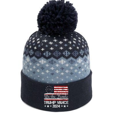 Trump Vance 2024 President Trump Usa Flag Election The Baniff Cuffed Pom Beanie