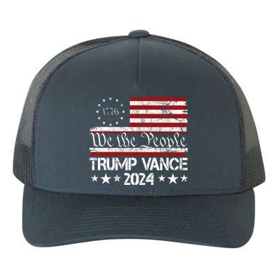 Trump Vance 2024 President Trump Usa Flag Election Yupoong Adult 5-Panel Trucker Hat