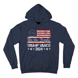 Trump Vance 2024 President Trump Usa Flag Election Hoodie