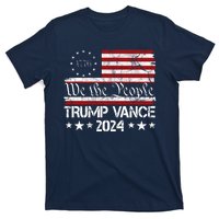 Trump Vance 2024 President Trump Usa Flag Election T-Shirt