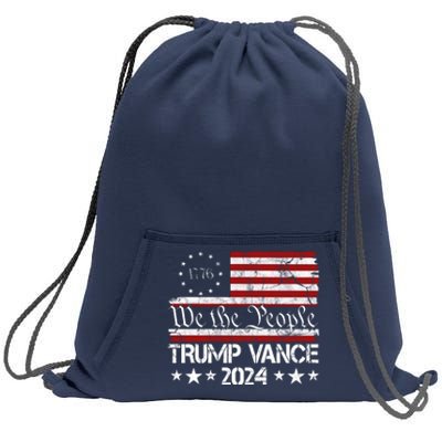 Trump Vance 2024 President Trump Usa Flag Election Sweatshirt Cinch Pack Bag