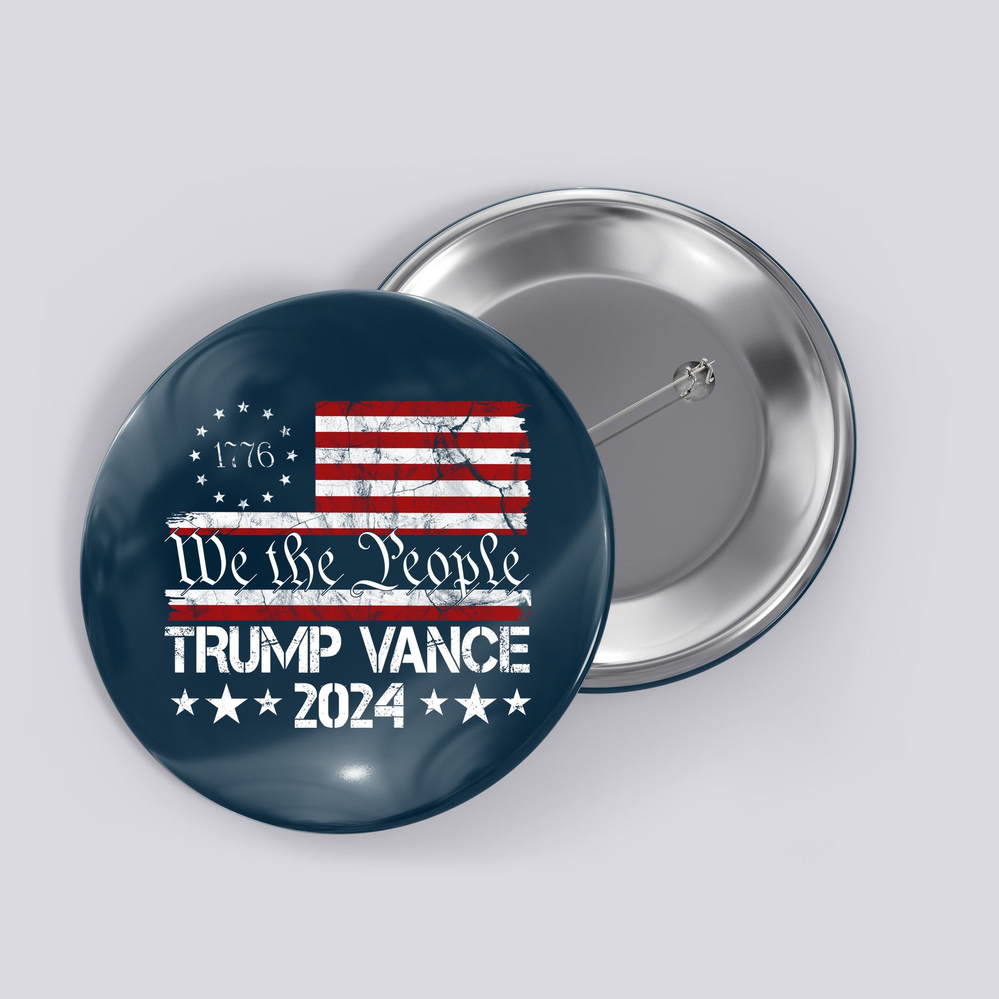 Trump Vance 2024 President Trump Usa Flag Election Button