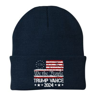 Trump Vance 2024 President Trump Usa Flag Election Knit Cap Winter Beanie