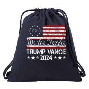 Trump Vance 2024 President Trump Usa Flag Election Drawstring Bag