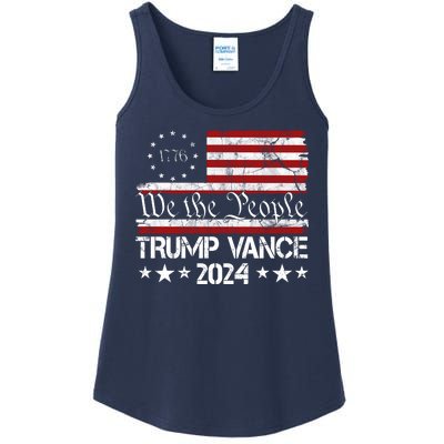 Trump Vance 2024 President Trump Usa Flag Election Ladies Essential Tank