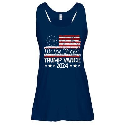 Trump Vance 2024 President Trump Usa Flag Election Ladies Essential Flowy Tank