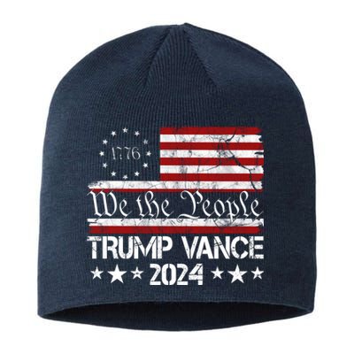 Trump Vance 2024 President Trump Usa Flag Election Sustainable Beanie