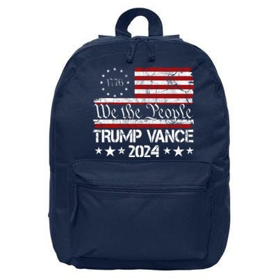 Trump Vance 2024 President Trump Usa Flag Election 16 in Basic Backpack