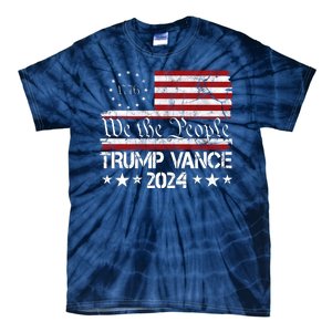 Trump Vance 2024 President Trump Usa Flag Election Tie-Dye T-Shirt