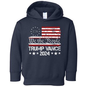 Trump Vance 2024 President Trump Usa Flag Election Toddler Hoodie