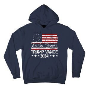 Trump Vance 2024 President Trump Usa Flag Election Tall Hoodie