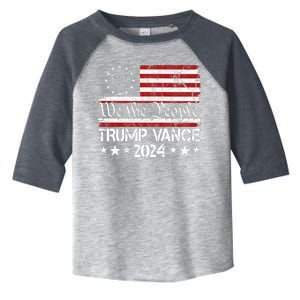 Trump Vance 2024 President Trump Usa Flag Election Toddler Fine Jersey T-Shirt