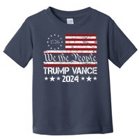 Trump Vance 2024 President Trump Usa Flag Election Toddler T-Shirt