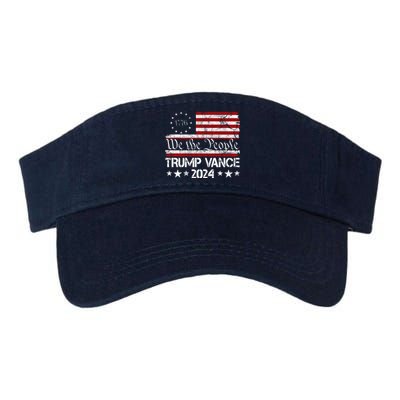 Trump Vance 2024 President Trump Usa Flag Election Valucap Bio-Washed Visor