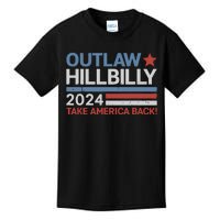 Trump Vance 2024 Donald Trump Jd Vance Outlaw Hillbilly Kids T-Shirt