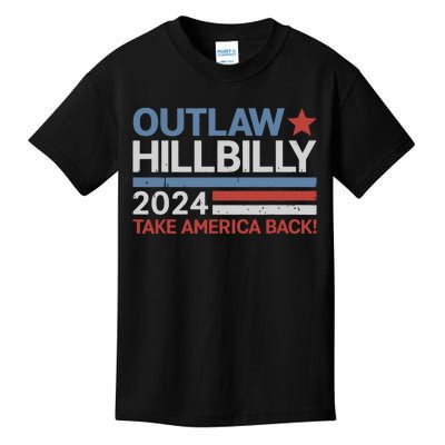 Trump Vance 2024 Donald Trump Jd Vance Outlaw Hillbilly Kids T-Shirt