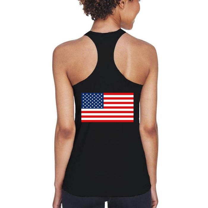 Trump Vance 2024 Star American Flag Front And Back Design Women's Racerback Tank