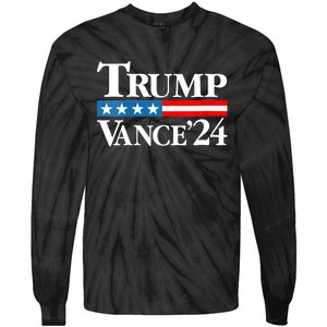 Trump Vance 2024 For President Vp Usa Election Patriotic Tie-Dye Long Sleeve Shirt