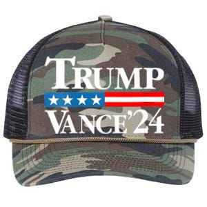 Trump Vance 2024 For President Vp Usa Election Patriotic Retro Rope Trucker Hat Cap