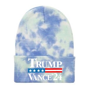 Trump Vance 2024 For President Vp Usa Election Patriotic Tie Dye 12in Knit Beanie