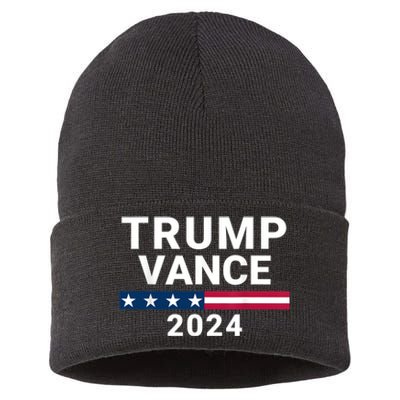 Trump Vance 2024 For President Vp Usa Republican Election Sustainable Knit Beanie