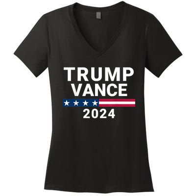 Trump Vance 2024 For President Vp Usa Republican Election Women's V-Neck T-Shirt