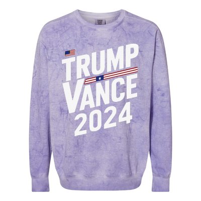 Trump Vance 2024 Election Donald Trump Jd Vance 2024 Colorblast Crewneck Sweatshirt