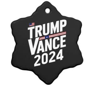 Trump Vance 2024 Election Donald Trump Jd Vance 2024 Ceramic Star Ornament