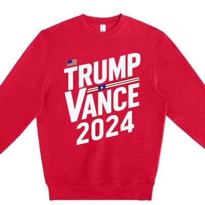 Trump Vance 2024 Election Donald Trump Jd Vance 2024 Premium Crewneck Sweatshirt