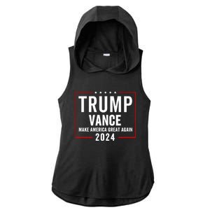 Trump Vance 2024 Election Donald Trump Jd Vance 2024 Ladies PosiCharge Tri-Blend Wicking Draft Hoodie Tank