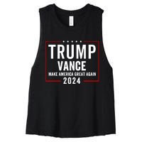 Trump Vance 2024 Election Donald Trump Jd Vance 2024 Women's Racerback Cropped Tank