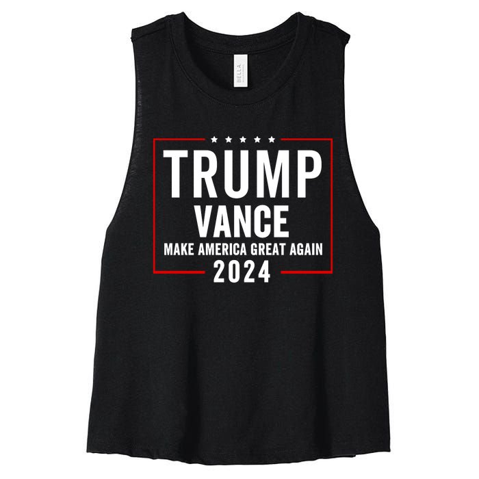 Trump Vance 2024 Election Donald Trump Jd Vance 2024 Women's Racerback Cropped Tank