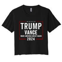 Trump Vance 2024 Election Donald Trump Jd Vance 2024 Women's Crop Top Tee