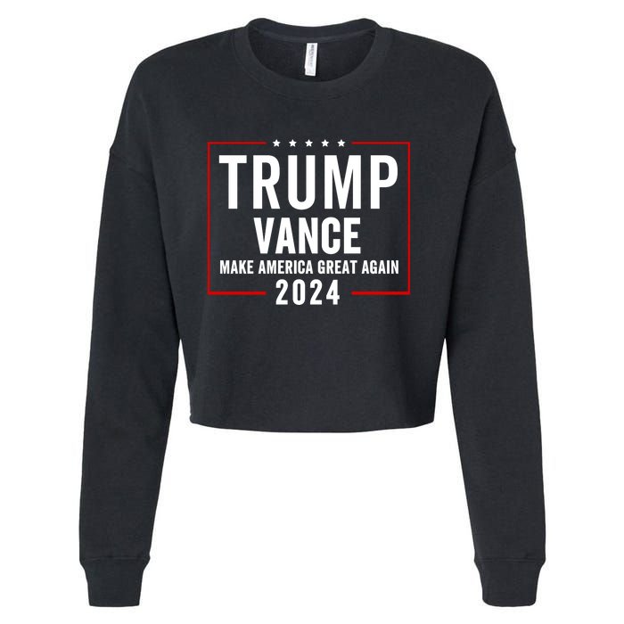 Trump Vance 2024 Election Donald Trump Jd Vance 2024 Cropped Pullover Crew