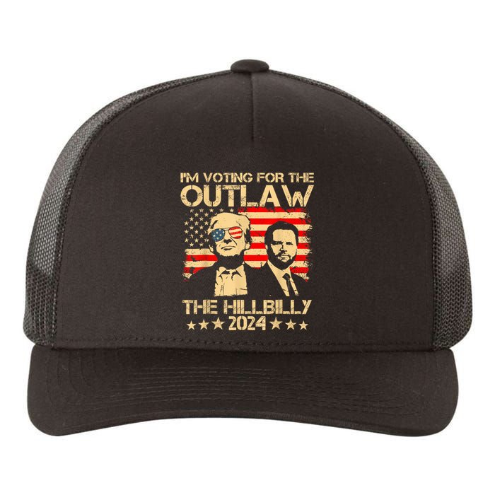 Trump Vance 2024 Outlaw Hillbilly Vintage Usa Flag Yupoong Adult 5-Panel Trucker Hat