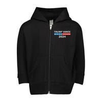 Trump Vance 2024 For President Vp Usa Republican Election Toddler Zip Fleece Hoodie