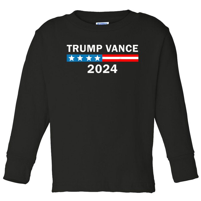 Trump Vance 2024 For President Vp Usa Republican Election Toddler Long Sleeve Shirt