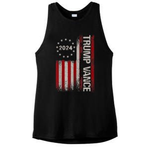 Trump Vance 2024 President Trump Supporter Reelection Gift Ladies PosiCharge Tri-Blend Wicking Tank