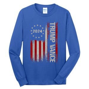 Trump Vance 2024 President Trump Supporter Reelection Gift Tall Long Sleeve T-Shirt