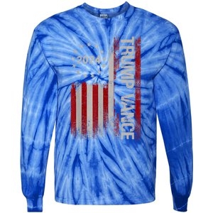 Trump Vance 2024 President Trump Supporter Reelection Gift Tie-Dye Long Sleeve Shirt