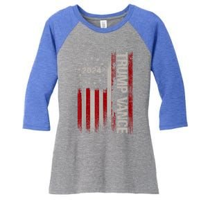 Trump Vance 2024 President Trump Supporter Reelection Gift Women's Tri-Blend 3/4-Sleeve Raglan Shirt