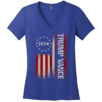 Trump Vance 2024 President Trump Supporter Reelection Gift Women's V-Neck T-Shirt