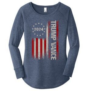 Trump Vance 2024 President Trump Supporter Reelection Gift Women's Perfect Tri Tunic Long Sleeve Shirt